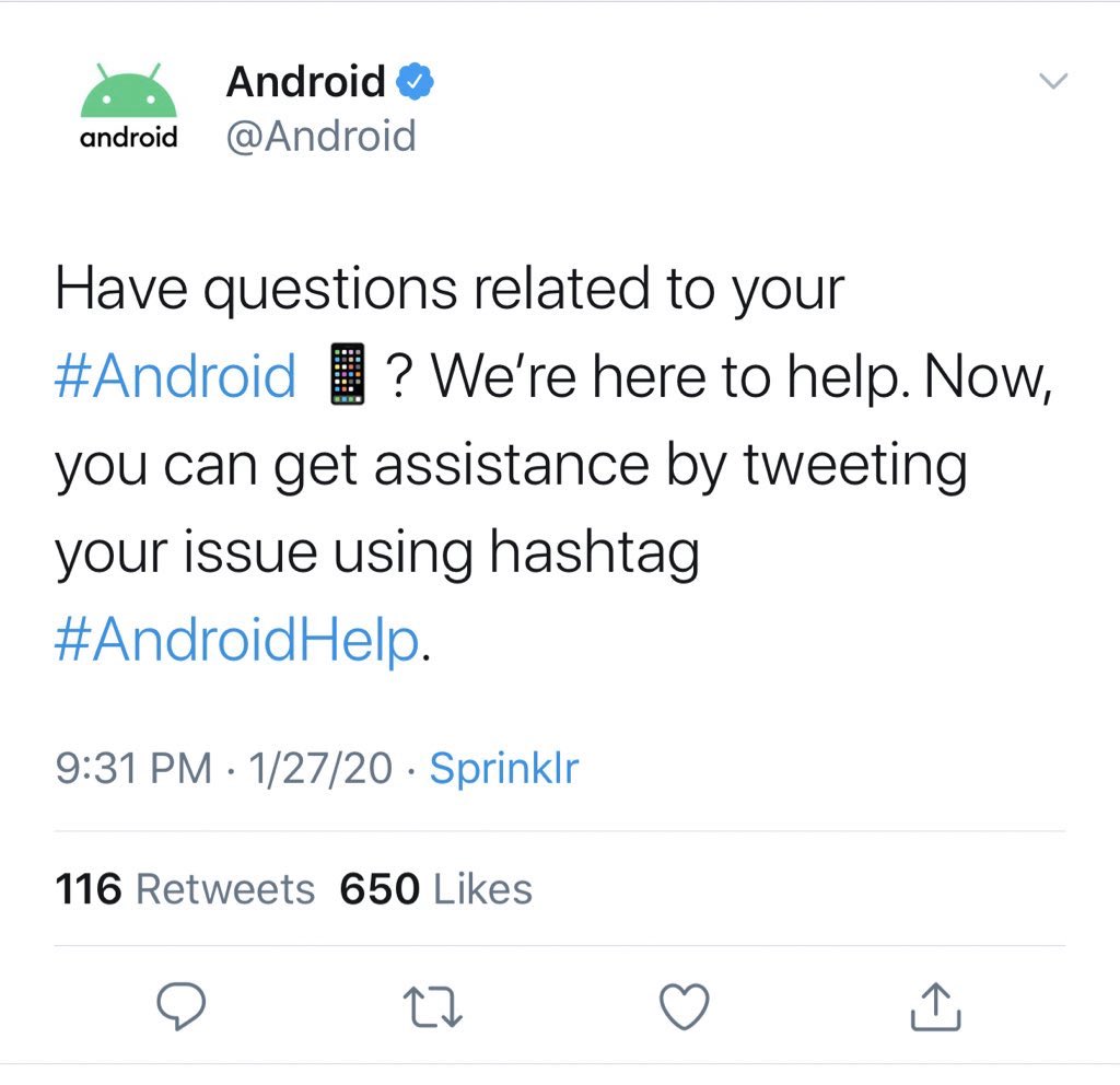 Osama11's tweet image. حساب اندرويد @Android يطلق وسم ( هاشتاق )
#AndroidHelp
للمساعدة ، اطرح مشكلتك فيه وانتظر الرد ، اتوقع لغة انجليزية فقط