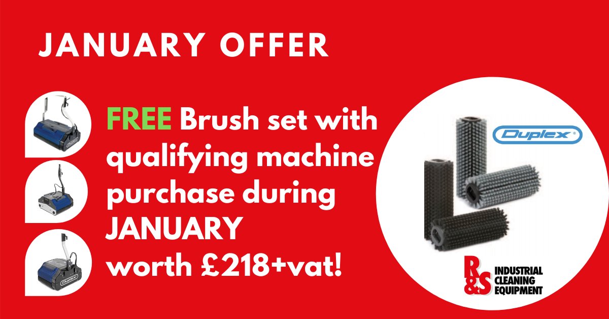 RSNorthampton's tweet photo. J A N U A R Y  O F F E R - Hurry, our January offer ends soon - Order a Duplex 340, 420 or 620 during January 2020 and receive a set of black or grey brushes for £218+vat for FREE.  #DuplexCleaning #FreeBrushes https://t.co/NXfq6wbCzu
