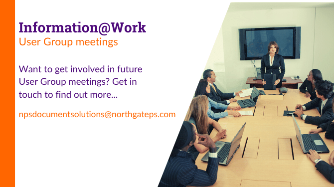 nec_sws's tweet photo. Looking forward to meeting lots of Information@Work users tomorrow at our first User Group of 2020! We have a packed agenda with lots of opportunity for discussion, all making for a great day!
#NPSdocuments https://t.co/gevihWf3LI