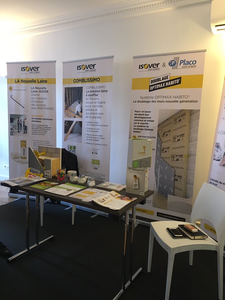 isoverFR's tweet photo. Matinée presse @CCommeVous, @isoverFR présente des nouveautés produits, dont le tout dernier système #optimaxhabito, conçu en collaboration avec @Placo_fr. Mais aussi la #nouvelle laine, #comblissimo et les services digitaux comme Calcul’aides et Diag’phonic. Venez nombreux ! https://t.co/uorFyYp2qe