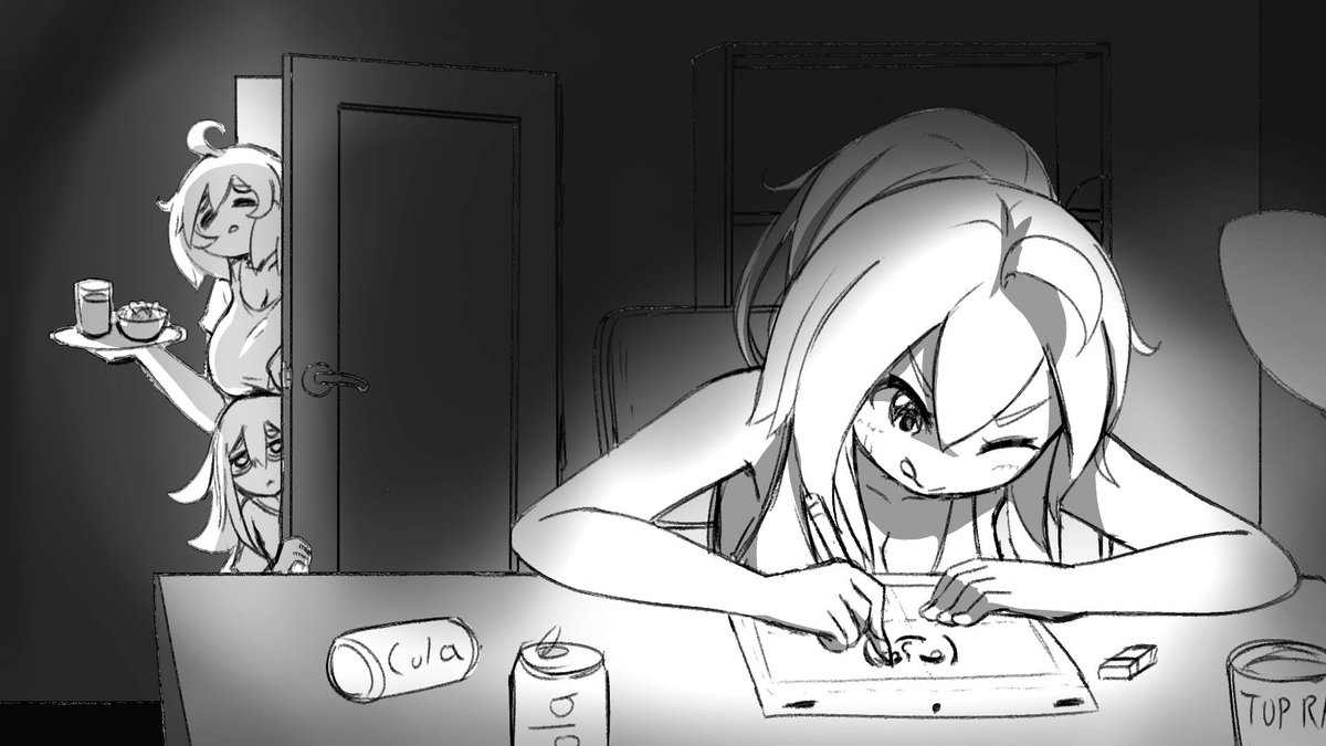 Cool projects have started and I have to go full hermit mode and animate non stop for a while but if you thiNK THAT'S GONNA STOP ME FROM DRAWING THESE SKETCHES YOU UNDERESTIMATE ME LETS GOOOOO
PS: does anyone else have the habit of drawing really up close to the paper like this
