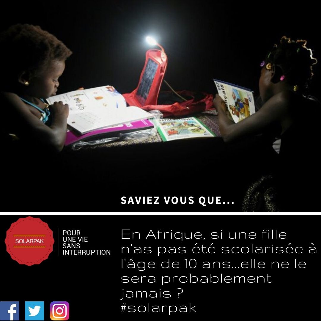 SolarpakO's tweet photo. #SOLARPAK Une solution lumineuse pour aider à l'amélioration des taux de scolarisation de la jeune fille https://t.co/bTx9uMN51J