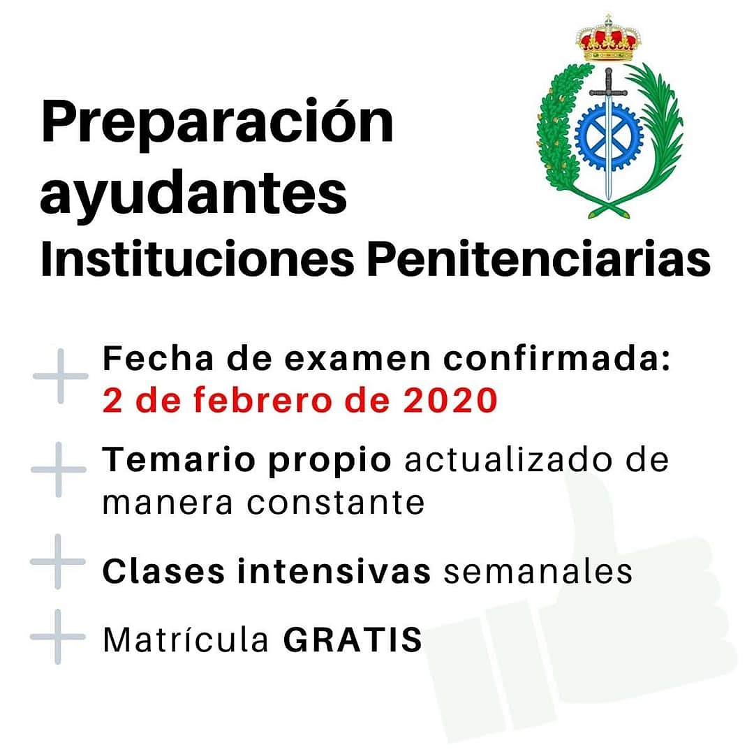 Adepolmurcia's tweet photo. 🔶 Miércoles 5 de febrero ‼️👇🏼

Comenzamos nuevos grupos intensivos para la preparación de la #oposición de Ayudante de Instituciones Penitenciarias.

➕ información ℹ️

👉🏼 academia@adepol.es
👉🏼 602174442

#Adepol #academia #oposiciones #Murcia #BuenosDías #FelizMartes https://t.co/nEIYwoL8Mo