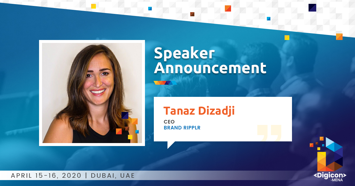 DigiconMena's tweet photo. Meet @Tanaz_Dizadji Founder &amp; CEO of @BrandRipplr, the Middle East’s leading influencer marketing platform. She will inspire you to do the unimaginable
Join Us: https://t.co/N07SI5YgG6
#meetourspeaker #digicon #techmeet #webtech #dubai  #mena #newdecade #mumprenure #leaderinheels https://t.co/SbFJPdsDLO