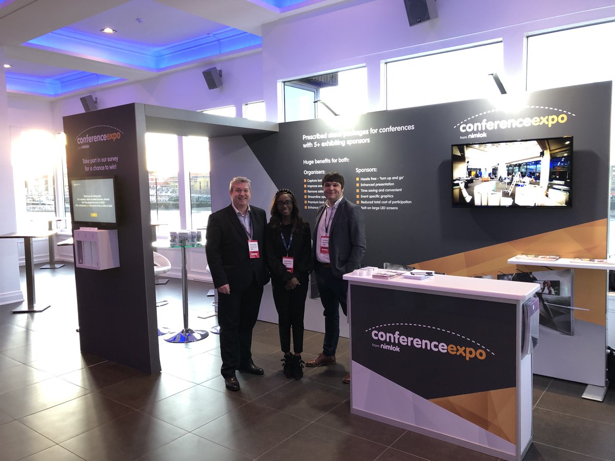 ConferenceExpo's tweet photo. We're all set and ready for #EventsEvents today!  Be sure to stop by our stand and learn why many organisers are transitioning their breakout exhibitions to this format.  #eventprofs #eventmarketing #events #conferences https://t.co/tDv6CazXeS