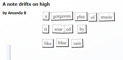 Redwood_Copy's tweet photo. Task #28 of #31DaysOfCreativity. Make a poem from the selection of words you are given when you go to 'The Original Magnetic Poetry Kit' online.
This task forces you to make something creative from whatever you are given.
Here goes โฅ๏ธ
#commscommunity #creativity #poem https://t.co/H5jYvd21TR