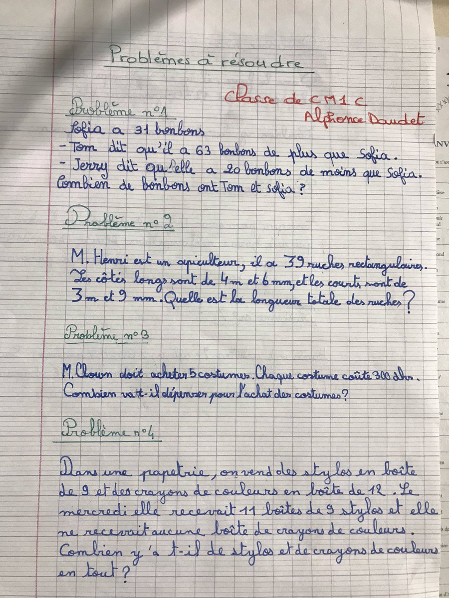 CM1CDAUDET's tweet photo. @cm2A3LLFILMB2
Création de 7 problèmes par la classe de @CM1CDAUDET
#OSUIpedagogie
#Twitmaths
#cycle3
@OSUIPedagogie
@CM1CDAUDET_classe_chercheur https://t.co/6OqhB5zoHd