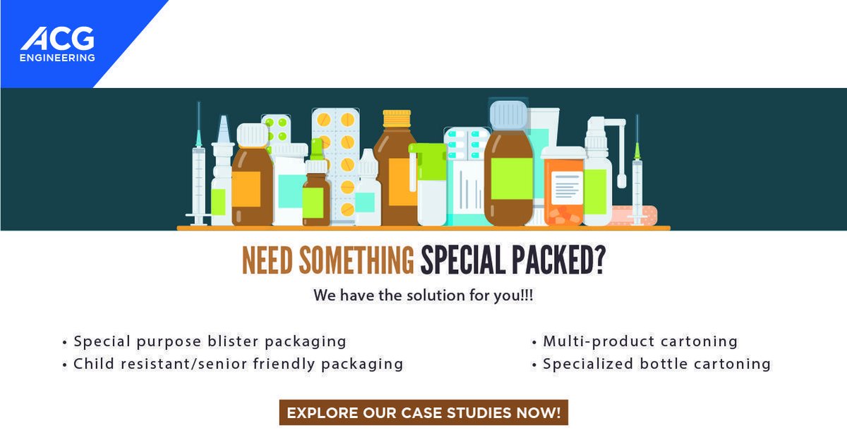 ACGWorld's tweet photo. Read our case study to know how our strip cartoning solution cut costs and increased the productivity of packaging operations for one of our prime customers. https://t.co/DigjbIEIl6 #acgengineering #pharmapackagingexperts #makeitbetter #pharmamanufacturing https://t.co/V4wQvONh8w