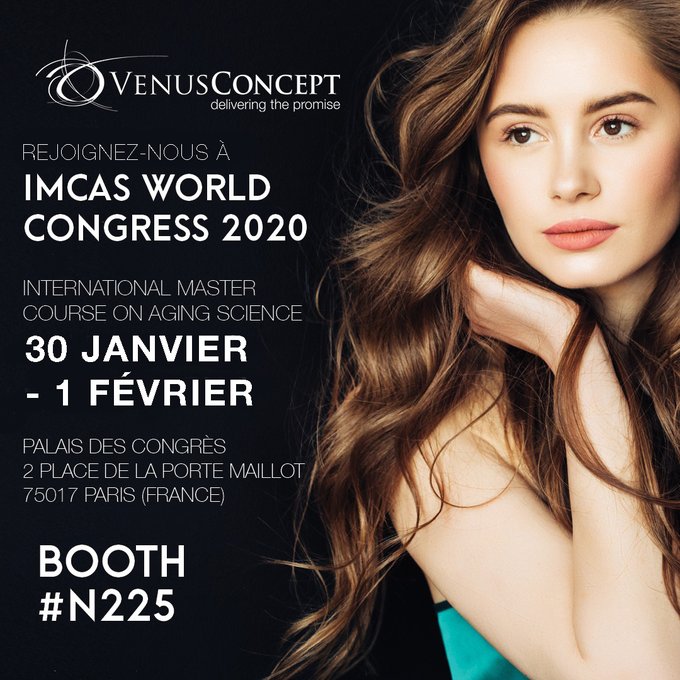 Nous sommes honorés d'être sponsor gold du salon qui réunit les meilleurs professionnels de l'esthétique. Rejoignez-nous au stand N225 #New #IMCAS2020
 venusconcept.com/en-gl/news/imc…