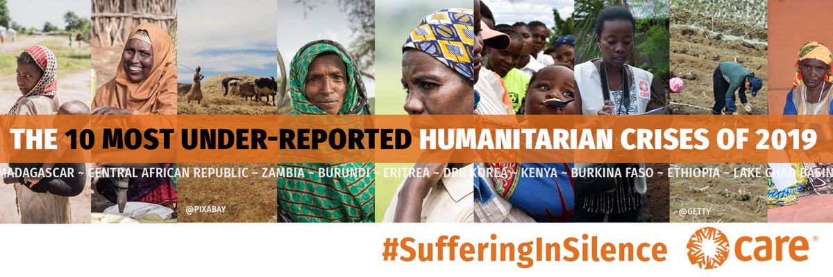 Does a crisis really happen if it is not in the headlines? 📰

YES. In 2019, over 50 million people suffered in silence 🌍

CARE’s new global report on the 10 most underreported #humanitarian crises of 2019 >> bit.ly/38LxGsS

#SufferingInSilence #ForgottenCrisis