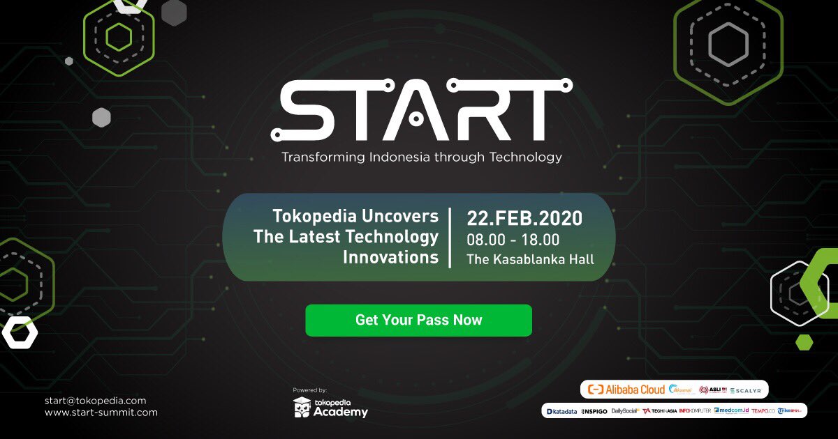Beli tiketmu sekarang di tkp.me/TokopediaSTART dan dapatkan diskon untuk menghadiri Tokopedia START dengan menggunakan kode promo: STARTPAYDAY! #TokopediaStart