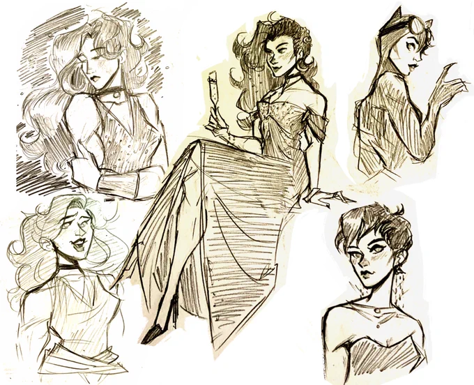 Some old sketches of Donna and Selina I found ❤️ I miss drawing DC ladies.. #dccomics 
