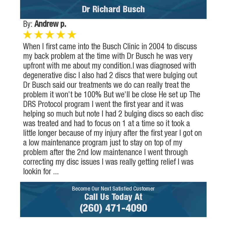 buschchiro's tweet photo. 5 Star: Andrew p. "When I first came into the Busch Clinic in 2004 to discuss my back problem at the time with Dr Busch he was very..." https://t.co/Zn5WvBKAMA