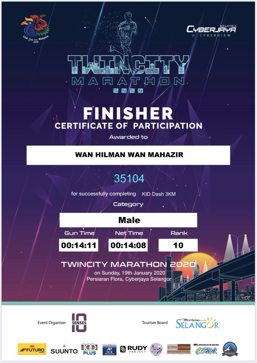 wanmahazir's tweet photo. Wan Hilman @ #twincitymarathon2029 #kiddash #3km https://t.co/ecwKKeXhjP