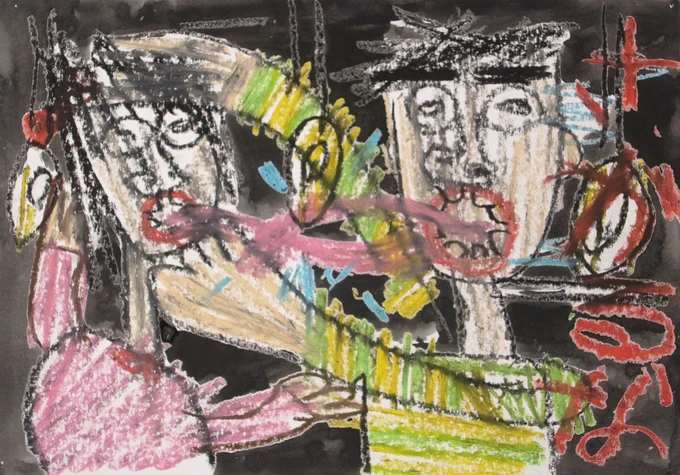 学生時代は拗れすぎてて「カップル撲滅」をスローガンにキッズ絵作ってました。 
