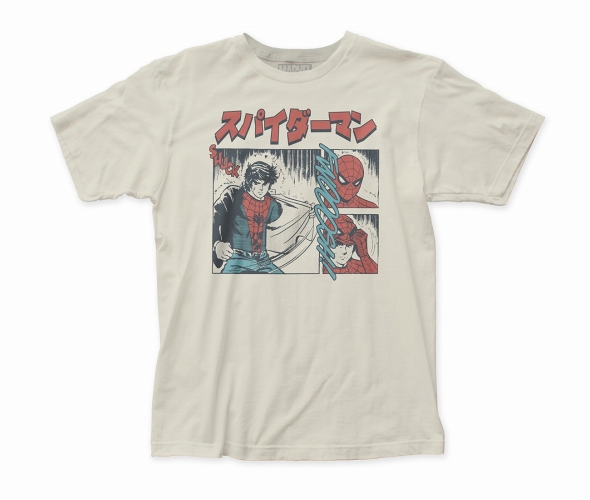 豆魚雷 週刊アメコミtシャツは我々の制服です その9 みんな大好き東映版 スパイダーマン よりも数年前 山城拓也よりも先に日本で スパイディ になった男 小森ユウ 池上遼一が描いたイラストがcoolな Tシャツがコレ 海外デザイン特有のカタカナも強烈