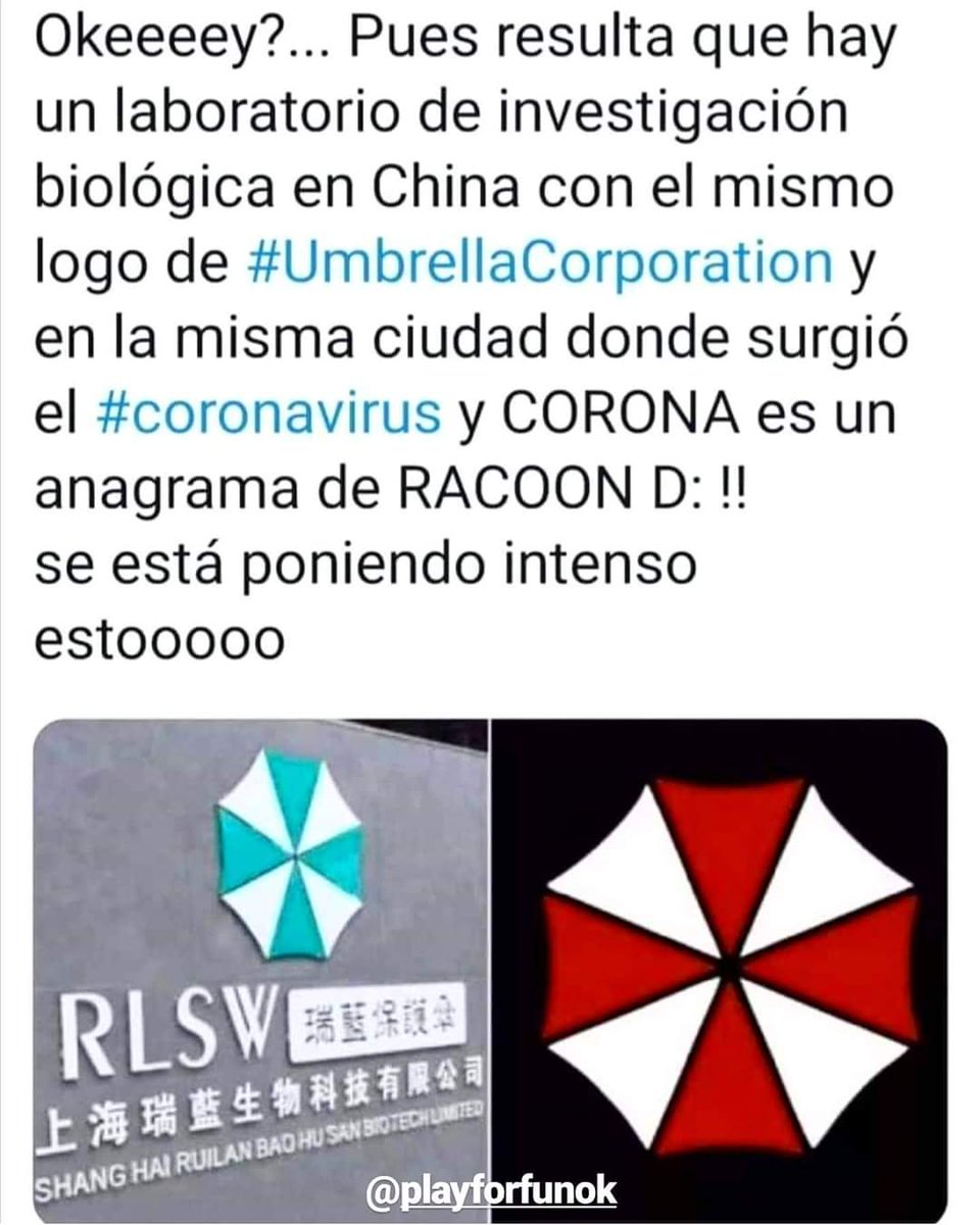 PlayForFunok's tweet image. Todo terminó señores!!!
#UmbrellaCorporation #coronarvirues