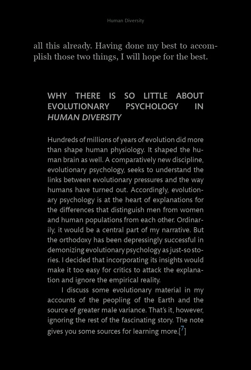 "Why me. Why did I write this book and not a specialist? Because I have an agenda to prove that I've been gunning for for decades." Murray side-stepped the  #justsostories objection - for the better because the "empirical reality" is more important.