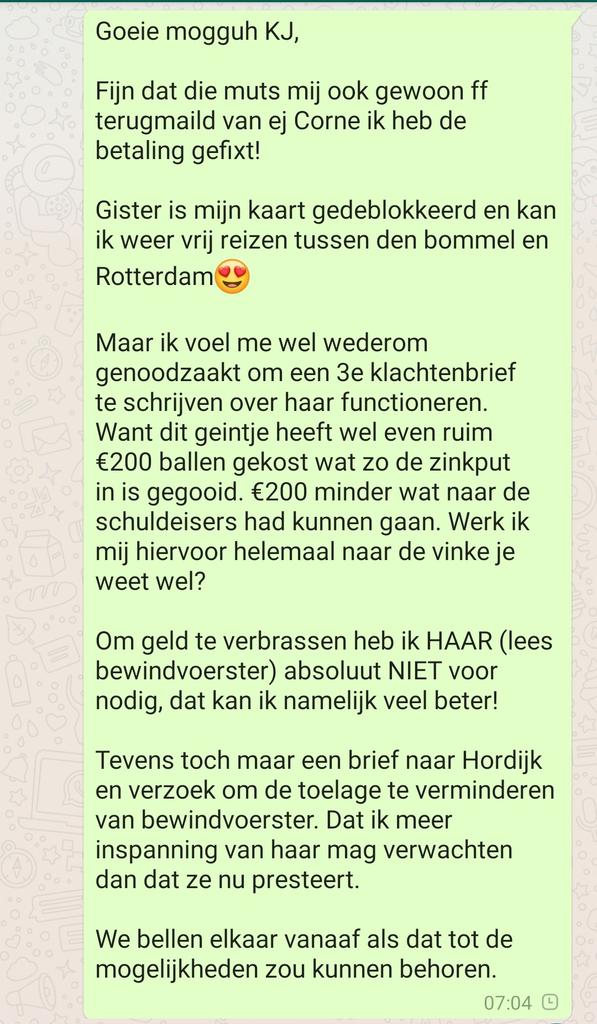 Bezig_Bijtje81's tweet photo. Of ik mijn #thuishulp al geapt heb? Dat zou héél goed tot de mogelijkheden kunnen behoren!
Nou dan weet ie gelijk hoe de vork in de steel zit & hoe ik er over denk👎
En door💪
#trubbles #brief #schrijven #klacht #functioneren #bewindvoerster #rechtbank #curator #wsnp https://t.co/vqDop6Ksdl