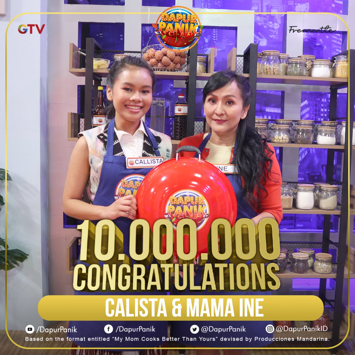 Selamat Calista - Mama Ine menjadi pemenang &amp; berhasil membuktikan kelezatan resep masakkan andalan keluarga. Mau tonton keseruan episode lainnya? Yuk tonton di Youtube Channel #DapurPanikID atau langsung klik link bit.ly/2MqtsxA . Jangan lupa komen, like &amp; subscribe ya!
