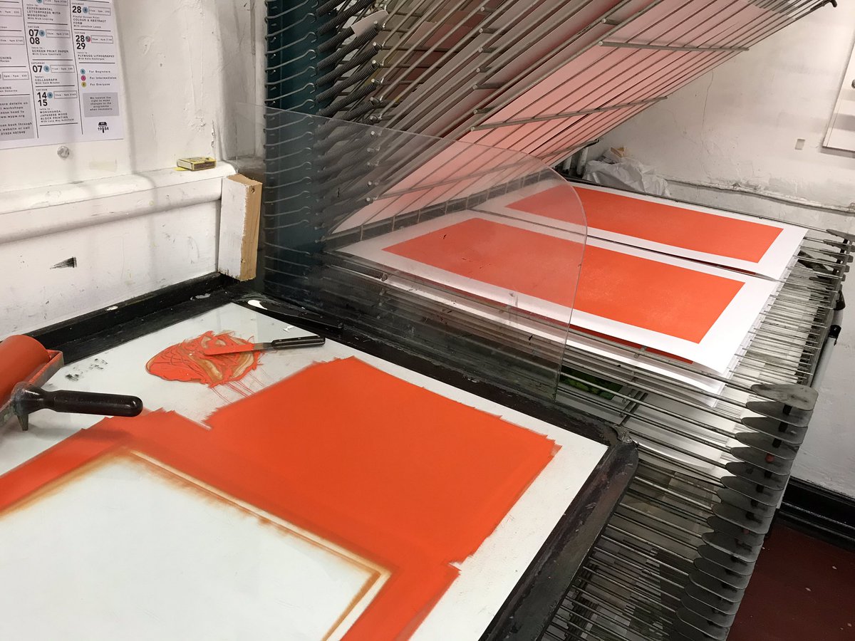 Monday was quite... orange for me 🧐 And so a new edition begins! #printmaking #linocut #ink #orange <a href="/artistsWYPW/">artists@wypw</a> <a href="/wyprintworkshop/">West Yorkshire Print Workshop</a>