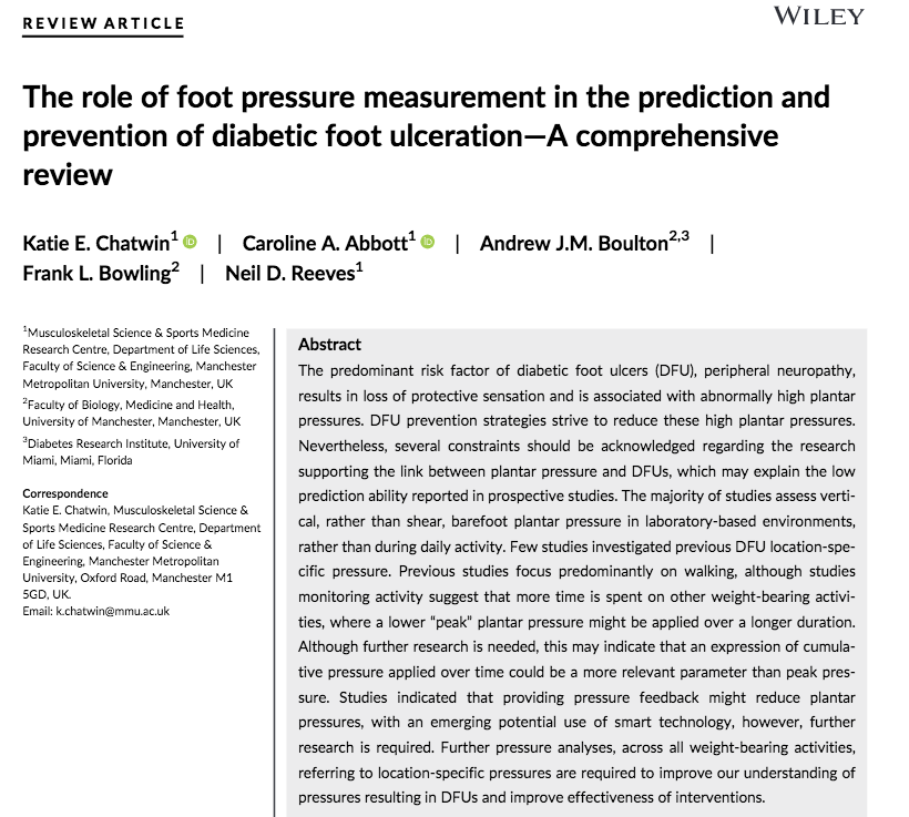 ProfNeilReeves's tweet photo. #Foot pressures and diabetic foot ulceration - review published in Diabetes/Metabolism Research and Reviews:
https://t.co/v7ewN9jfmi
@Wiley_Health https://t.co/swziDLQSSf
