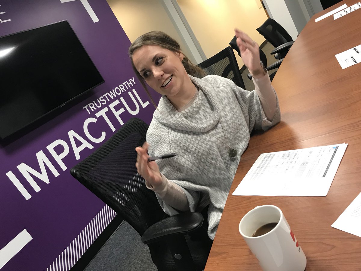 reneknottsports's tweet photo. . @mmays02 is very animated during the #TISL preshow meeting this morning. Megs produces the 6am and she is pumped about the product! She’s the best. 😁 https://t.co/6bXtD24LYS