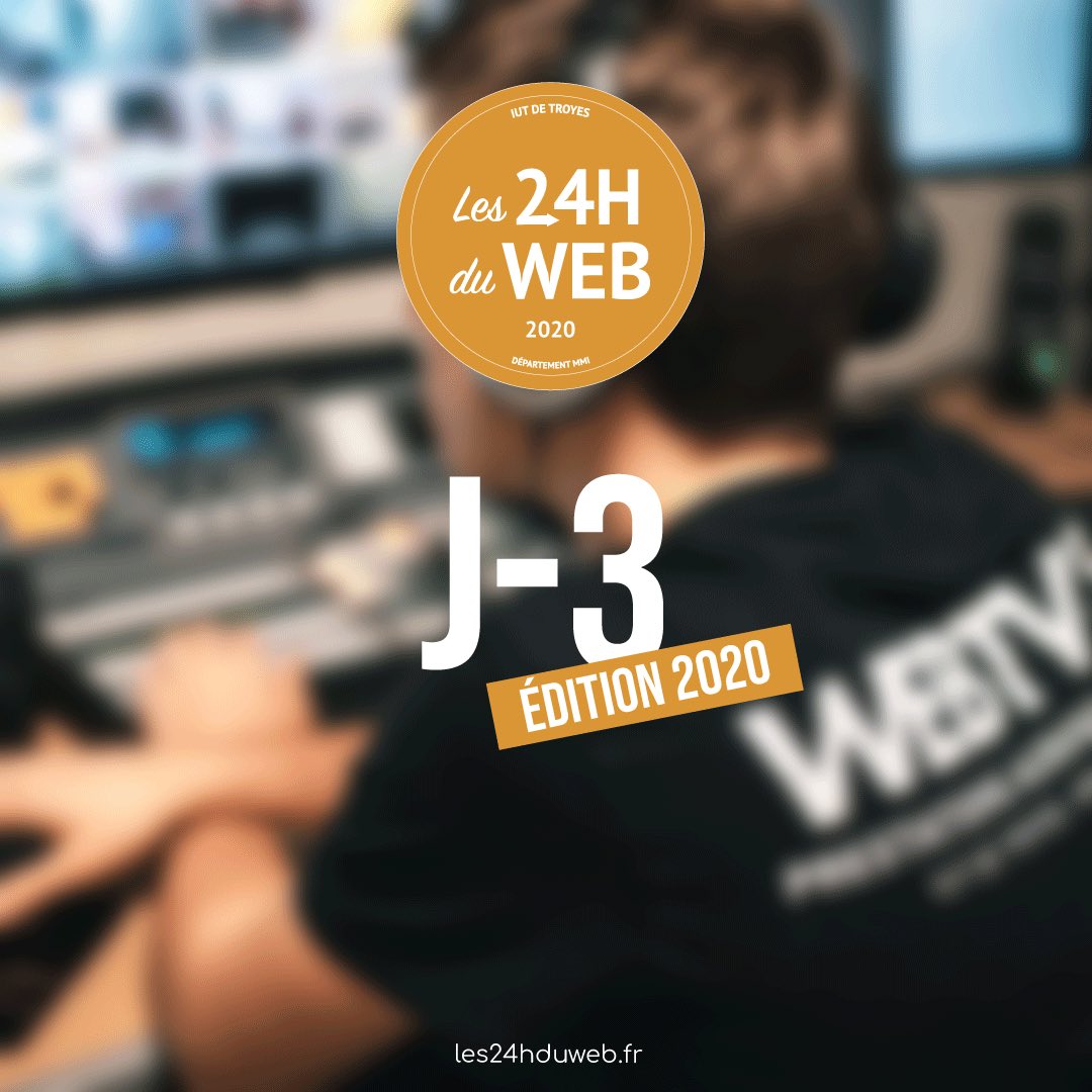 On y est presque ! J-3 avant de se retrouver dans nos locaux ! Retrouvez-nous vendredi en direct dès 16h sur les24hduweb.fr ! 🥳🥳