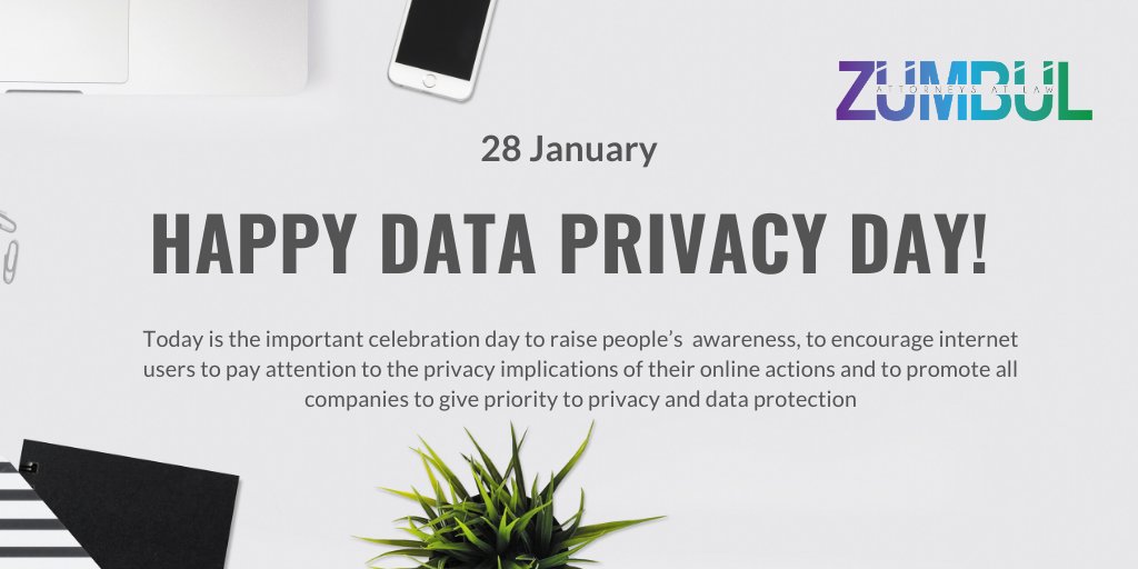 AtZumbul's tweet image. #DataProtectionDay2020 #dataprotection #dataprivacy #datasecurity #privacy #zumbullaw