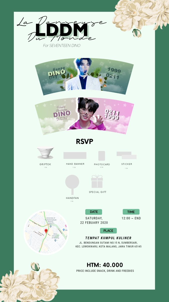 AvenyEvent's tweet photo. ❝     La Danseuse Du Monde in Malang    ❞ㅤ
ㅤ➷ㅤDino Birthday  Event.

Part of @DanseuseDMonde 💚

📆Sabtu, 22 Februari 2020 .
⏰12pm - selesai
📌Tempat Kumpul Kuliner.
🎫HTM 40K

(LIMITED SLOT)

For RSVP Link at Bio
More event details will be announced soon. https://t.co/C5QEluDHlN
