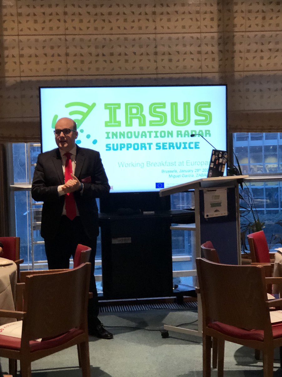 ⁦<a href="/mig_garcia/">Miguel García</a>⁩ presents #IRSUSEU results at #European #Parliament  ⁦<a href="/InnoRadarEU/">Dealflow.eu</a>⁩ #Stoa #commericialization #research #startups