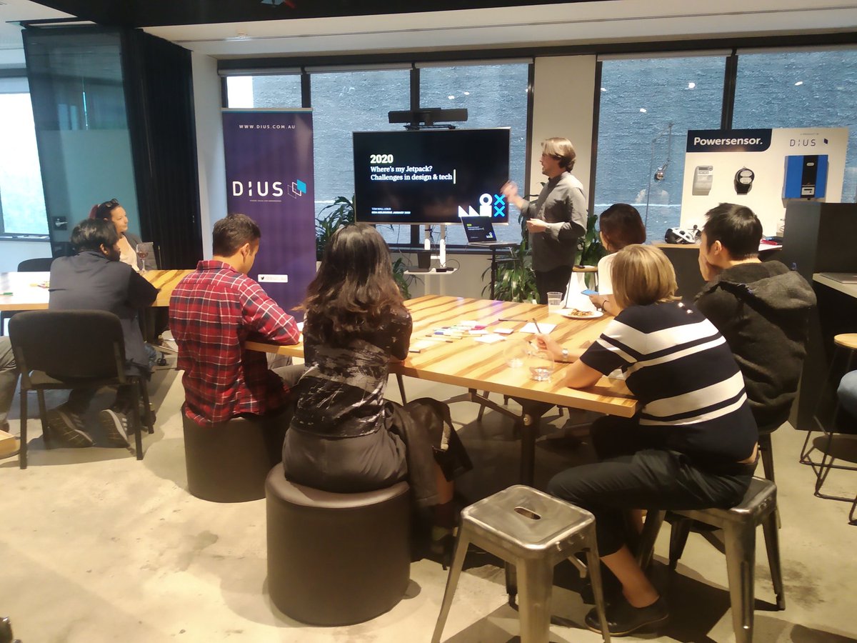 IxDAMelbourne's tweet photo. Kicking off with @thomwall for our first meetup of 2020 https://t.co/Ot6HjHKiYy