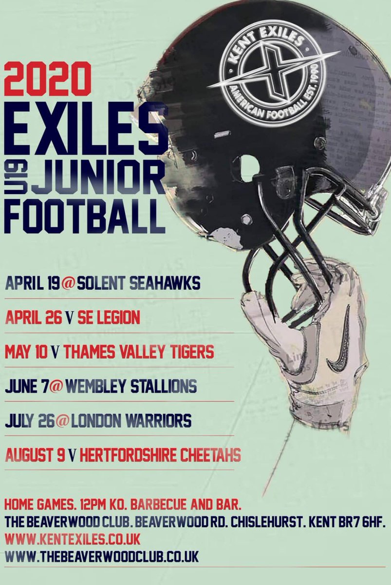 ExilesAFC's tweet photo. Now official
Exiles under 19, Junior team fixtures.
#GOEXILES #nextstopnfl @nflacademy @ukgridiron @bafaofficial @officialdsa @footballamericauk https://t.co/JrKZOrwgd4