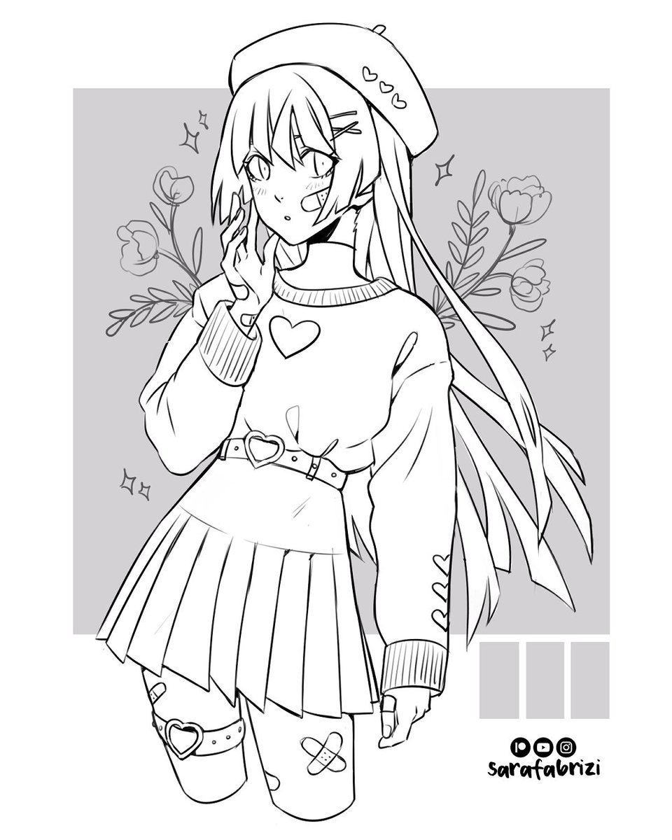 Sketch of Dahlia ? I will color this with gouache too! ? #lyluneye 