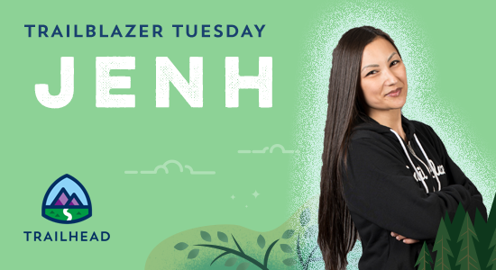 Trailblazer Tuesday: Jenh
With a photo of Jenh Vo in her Trailblazer hoodie.