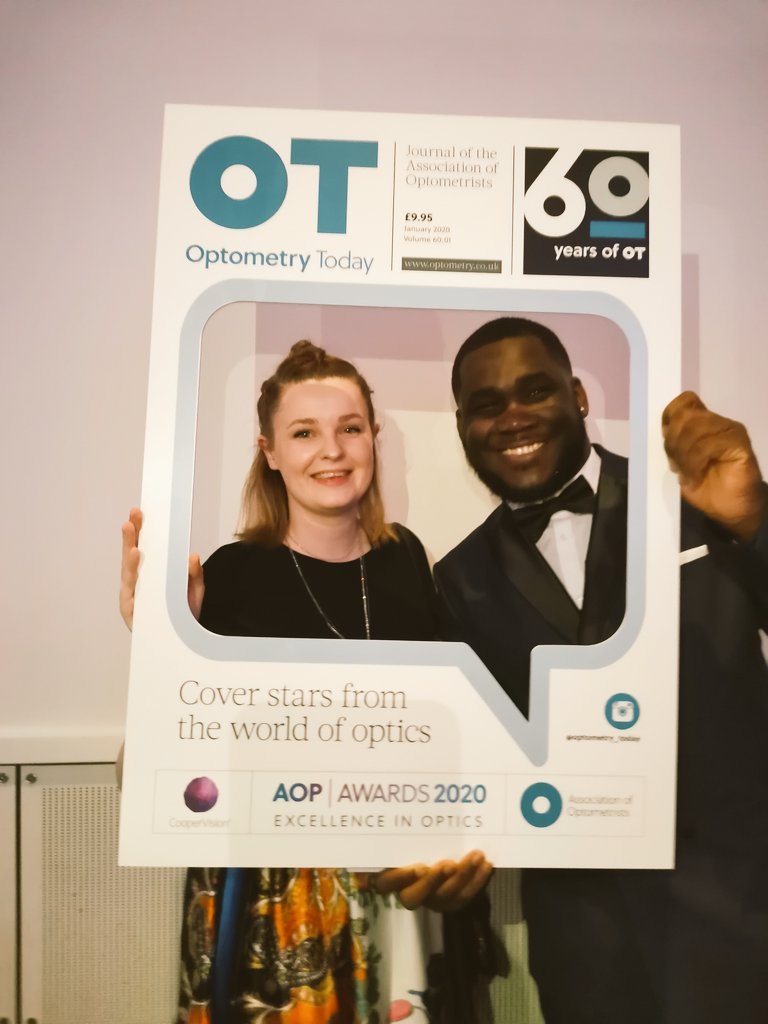 Despite both of us being poorly, @100Optical was an amazing experience! Thanks to @The_AOP for having us! @OptometryUwe