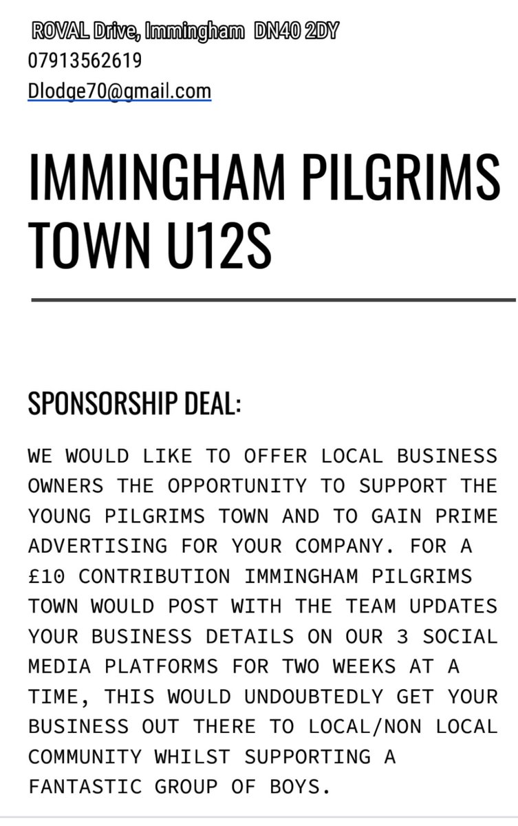Imminghamptown's tweet photo. Any company's want their name out there and help a team out at the same time.. https://t.co/JjW6lOVOGv