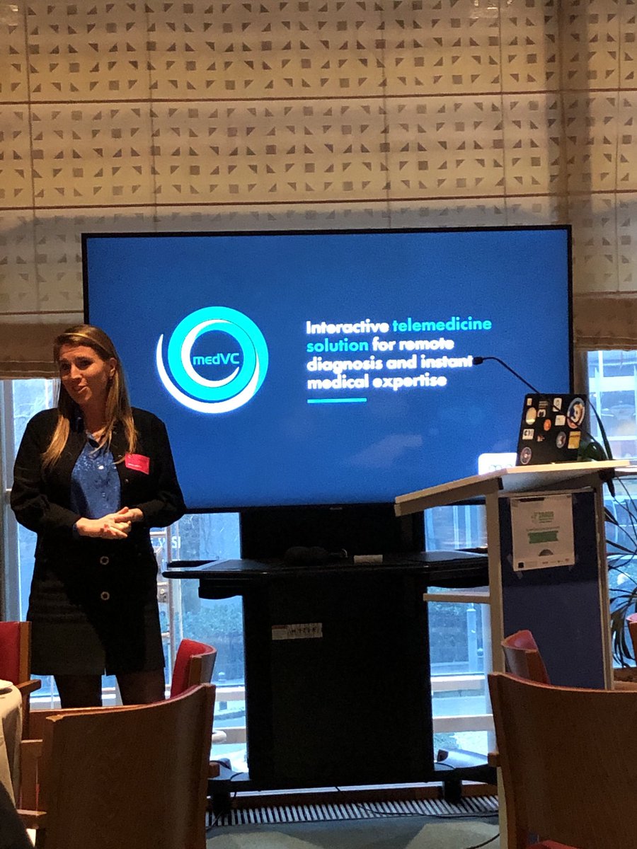 Maria Jozefowicz of ⁦<a href="/medVC_EU/">medVC</a>⁩ presenting #telemedicine solution ⁦<a href="/Europarl_EN/">European Parliament</a>⁩ #innovation breakfast #startups #research ⁦<a href="/InnoRadarEU/">Dealflow.eu</a>⁩