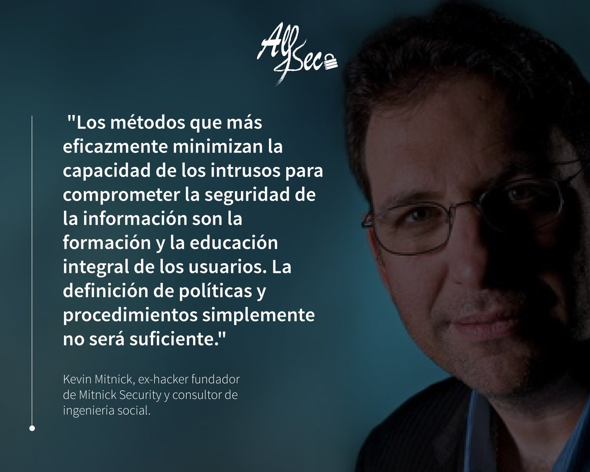 All4Sec's tweet photo. #All4SecQuote Es importante que las organizaciones implementen políticas que faciliten la #ciberseguridad ¿Pero acaso es esta medida suficiente? https://t.co/WSjvIKNlMF