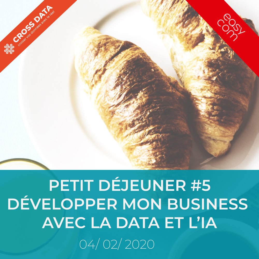 _crossdata's tweet photo. {PDJ#5}
le 04 Février nous serons à Nantes avec @MagalieMillet, notre partenaire #Easycom, pour un PDJ sur le thème "Développer mon business avec la data et l’IA, en 2020 j’y vais et même pas peur !"
👉Inscriptions sur Evenbrite.
#Data #IA #Network #PDJ https://t.co/5DEoY1Uw3f