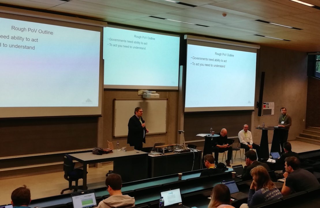 jtm7b7's tweet photo. Digital Sovereignty Panel Discussion at CS3 2020 
#CS3conference
, Frank Karlitschek 
#Nextclouders Alberto Pace #CERN, Christian Schmitz #ownCloud, chaired by Michiel de Jong  #michielbdejong https://t.co/VehW2qkj2C