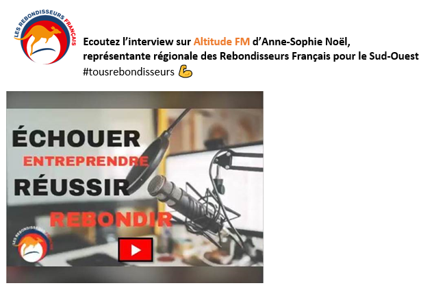 #entrepreneurs difficile de rebondir après un échec ? Anne-Sophie Noël, représentante régionale @LesRebondisseursFR, nous présente son engagement auprès des entreprises et nous apprend à capitaliser sur nos erreurs ➡️ bit.ly/2O4zipE #tousrebondisseurs