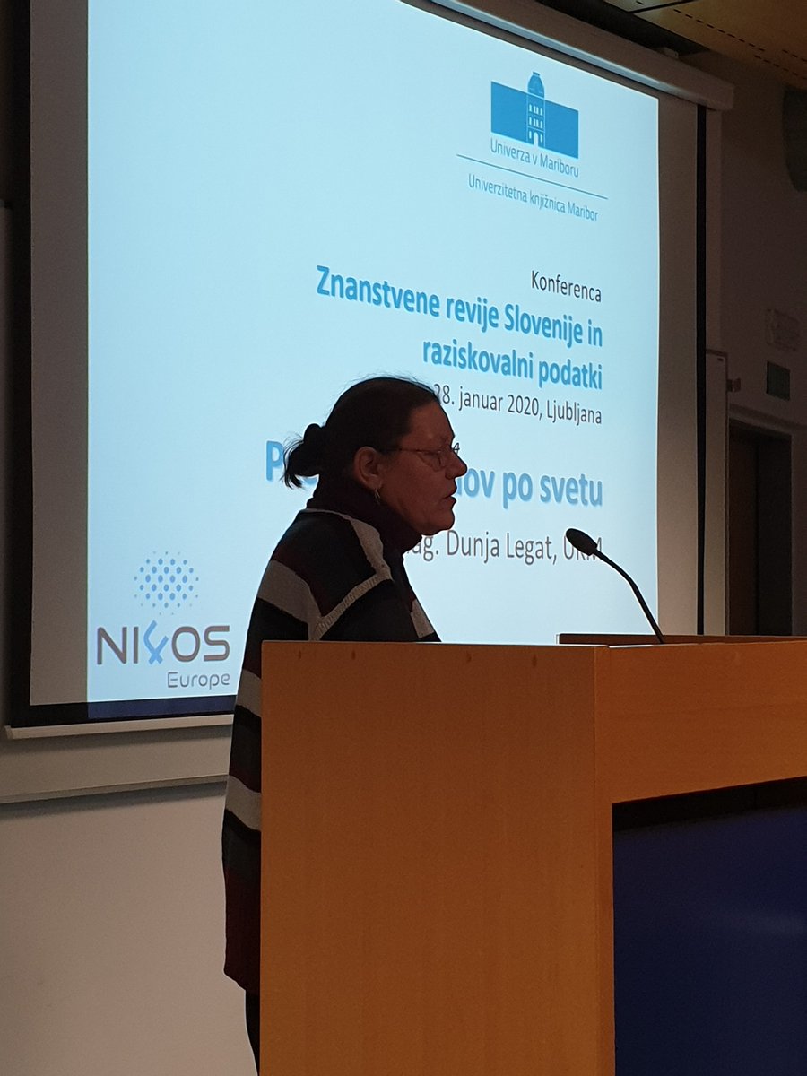 Dunja Legat talking about Academic publishing and the status of research data in scientific journals
at RDA Node SI Conference: Scientific Journals and Research Data (tiny.cc). University Library Maribor, @NI4OS_eu, @ArhivPodatkov, @RDA_Europe