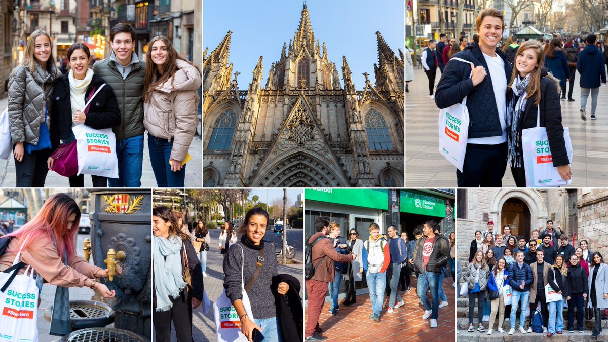 EU_group's tweet photo. Bienvenidos a Barcelona 😍 We had an amazing time showing our new students some of Barcelona’s hidden gems on our walking tour through the winding alleys of the city ☀️📸🇪🇸❤️ #ExperienceEU https://t.co/jVHWcI3yje