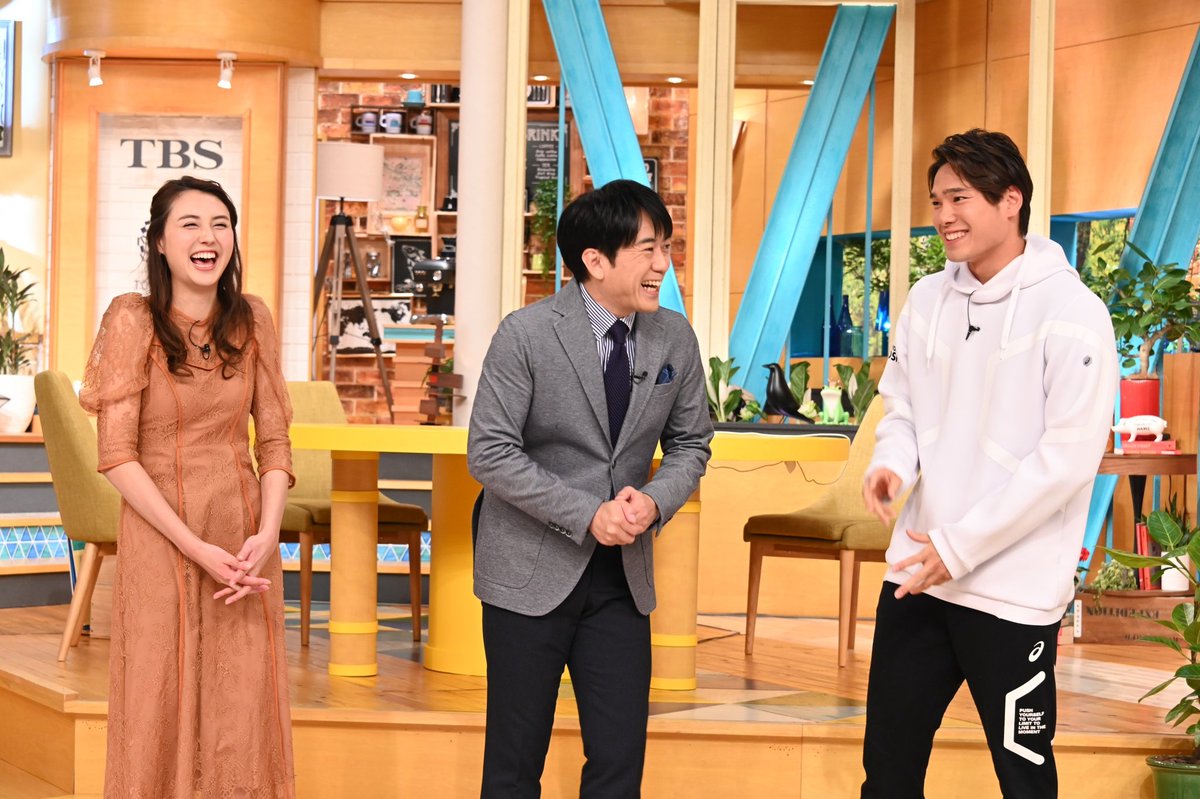 tbs_tokyo_v's tweet photo. 今週の東京VICTORYはSWIMMING🏊♀️
日本最速イケメンスイマー
中村克選手が登場です😎
今週の山形純菜アナウンサーのワンピース👗は
SNIDELです(人´エ`*)♪
#東京VICTORY
#安住紳一郎
#山形純菜
#中村克
#小椋久美子
#競泳
#swim
#swimming
#freestyle
#straightarm
#tokyo2020 https://t.co/G0q0Yk1hon