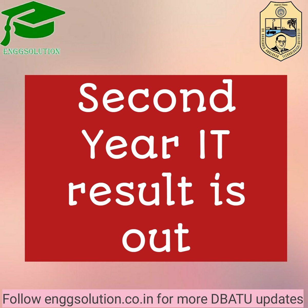 DbatuUniversity's tweet photo. Second year IT result out https://t.co/a0tK4iHNJs