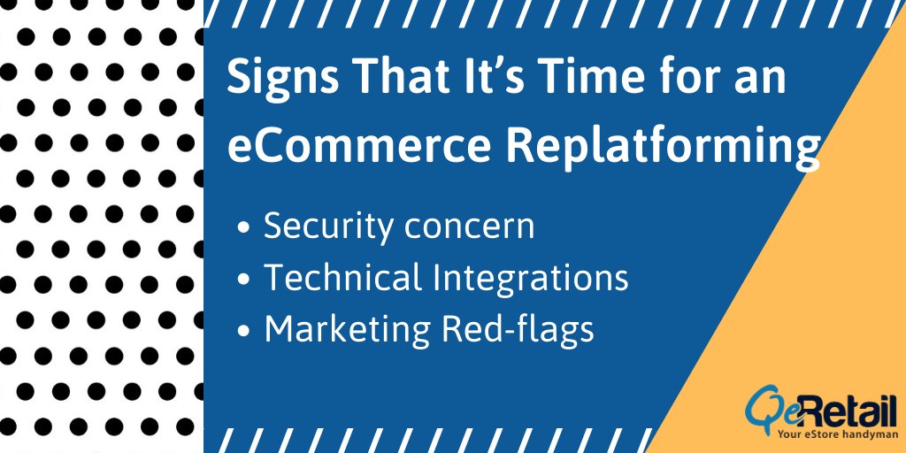 QeRetail's tweet photo. A revenue-generating online store is a foremost feature for your business.
Here are the signs that your eStore needs re-platforming to survive in the current evolving market.
#QeRetail #eStore #StoreMigration #eCommercereplatforming #ecommerce https://t.co/hW2T1gP2MG