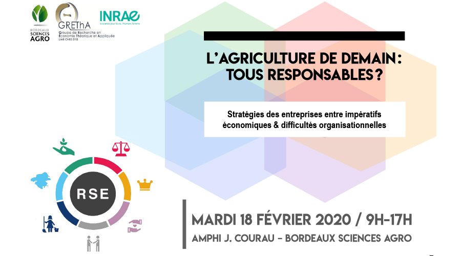 [Event RSE] RDV le 18 février à <a href="/BdxSciencesAgro/">BordeauxSciencesAgro</a>  pour une journée de séminaire “L'agriculture de demain : tous responsables ?” 
+ d'infos >> agro-bordeaux.fr/actu/seminaire… 
- avec @GREThA5113