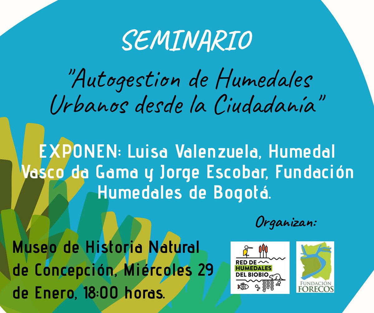 humedalesbiobio's tweet photo. ¡En medio de esta crisis ambiental, les esperamos este miércoles 29 en el marco del #DÍAMUNDIALDELOSHUMEDALES que celebraremos este domingo 2 de febrero‼️ 🌎 #DefendamoselTerritorio #SalvemosLosHumedales #AsambleaAmbiental #Walve #Menoko.....Con @FORECOS https://t.co/GfLoszTrVm