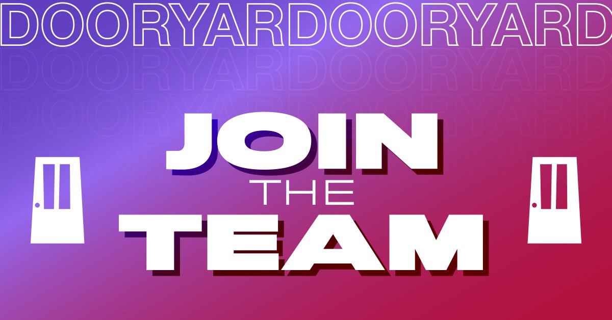 If you’ve ever wanted to be more involved with Dooryard, now is the time! Applications are open to join the Steering Committee - the group of volunteers who oversee all aspects of the festival. Info on positions &amp; how to apply here: dooryardfestival.com/steering-commi…
